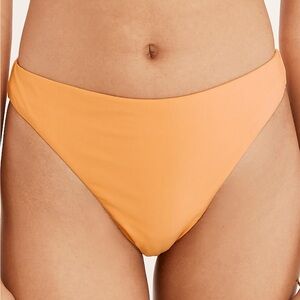 NWT JCREW High Rise Cheeky Orange Bikini Bottom Size L